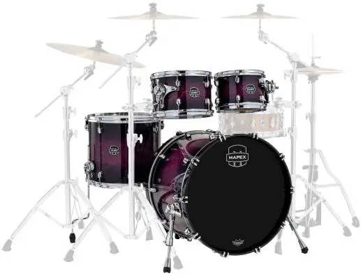 Mapex - Saturn VI Rock 4-Piece Shell Pack (22,10,12,16) - Royal Purple Burst