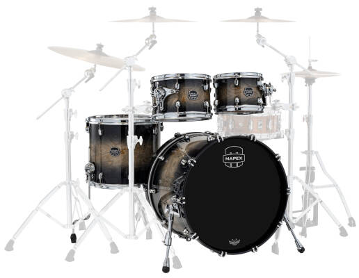 Mapex - Saturn VI 4-Piece Shell Pack (22,10,12,16) - Marine Teal Burst
