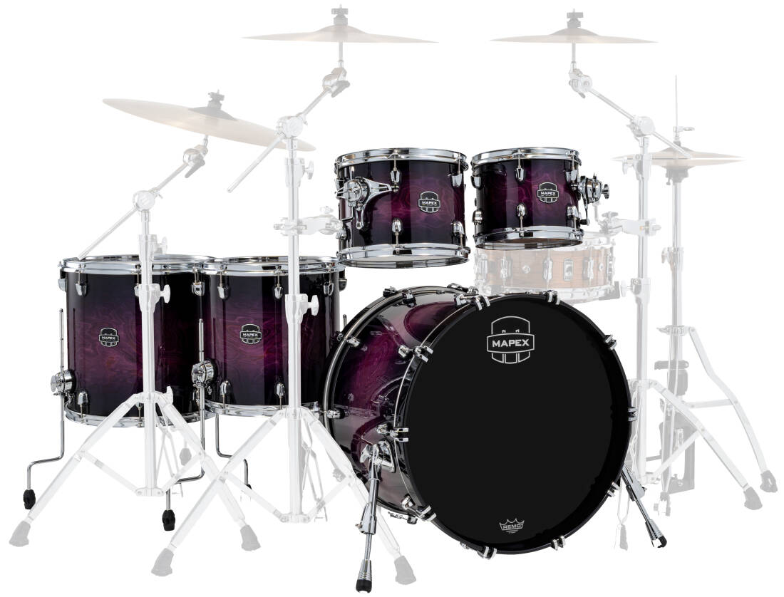 Saturn VI Studioease 5-Piece Shell Pack (22,10,12,14,16) - Royal Purple Burst