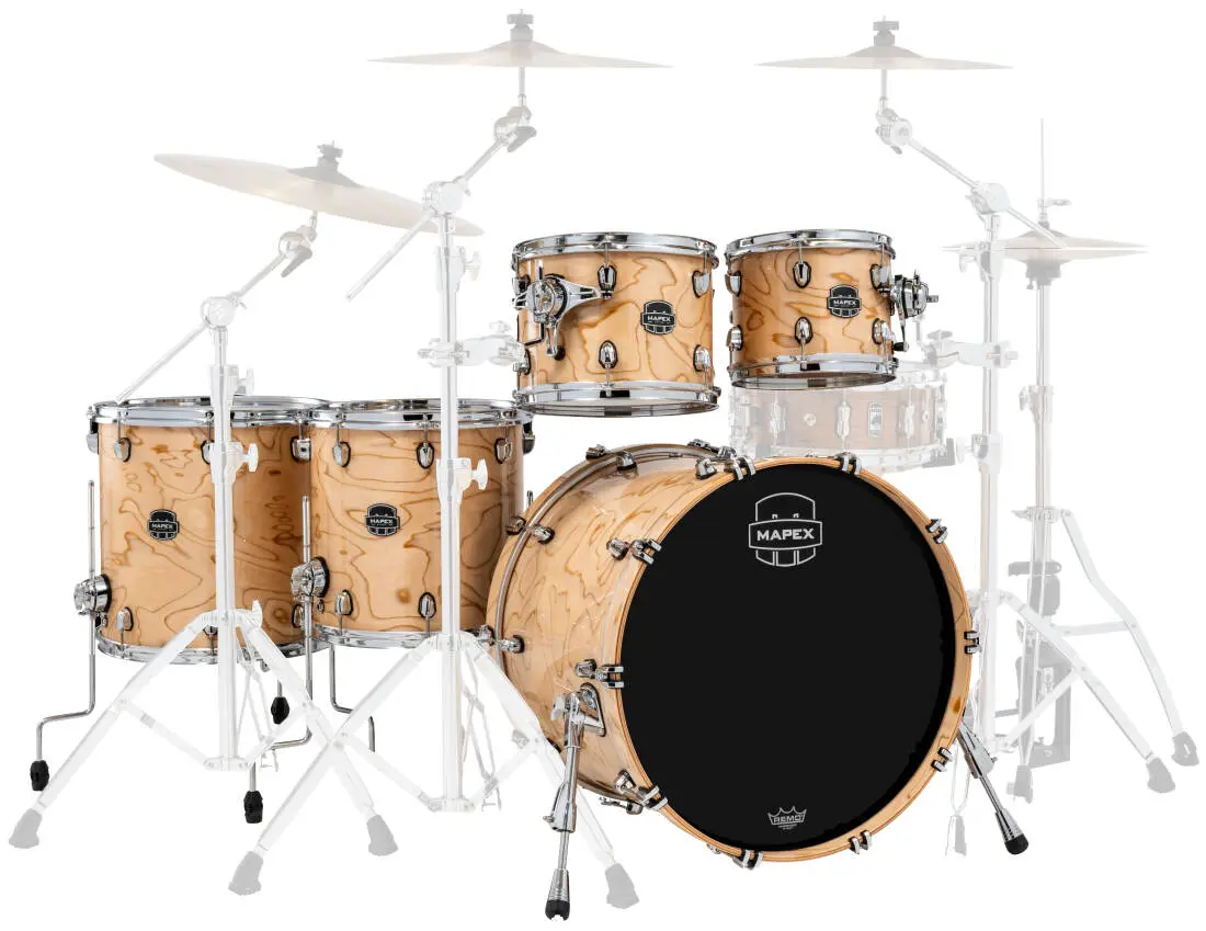 Saturn VI 5-Piece Shell Pack (22,10,12,14,16) - Exotic Natural Burl