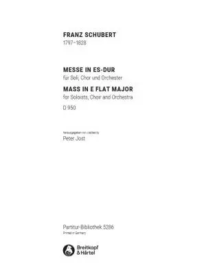 Mass in E Flat Major D 950 - Schubert - Vocal Score