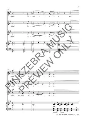 O Come, O Come, Emmanuel - Pinkzebra - Choral Octavo - SSA Accompanied