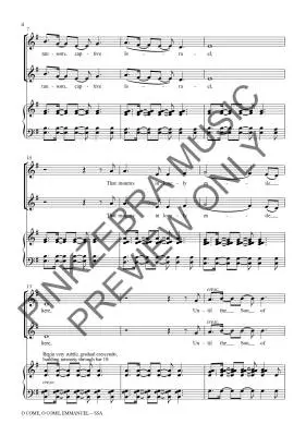 O Come, O Come, Emmanuel - Pinkzebra - Choral Octavo - SSA Accompanied