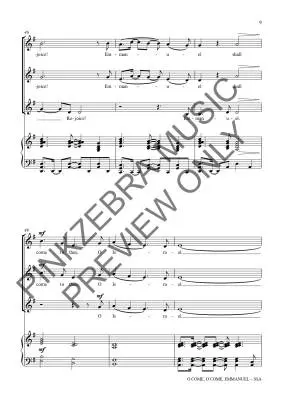 O Come, O Come, Emmanuel - Pinkzebra - Choral Octavo - SSA Accompanied