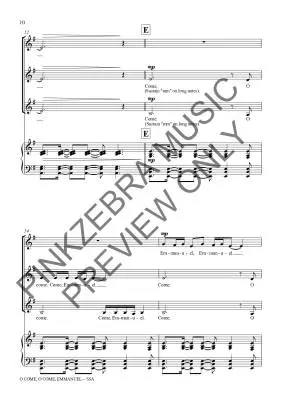 O Come, O Come, Emmanuel - Pinkzebra - Choral Octavo - SSA Accompanied