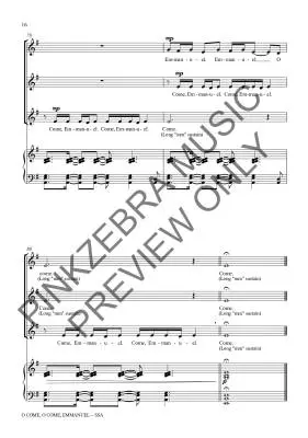 O Come, O Come, Emmanuel - Pinkzebra - Choral Octavo - SSA Accompanied