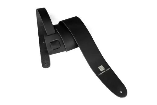 Long & McQuade - 2 1/2 Leather Guitar Strap - Black