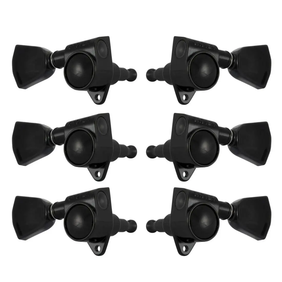 Rotomatics 102 Series Tuners, Keystone Buttons - Black Chrome