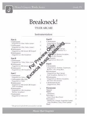 Breakneck! - Arcari - Concert Band (Flex-Band) - Gr. 1.5