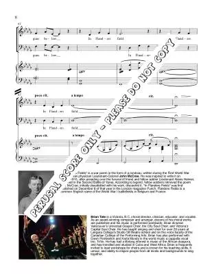 In Flanders Fields - Tate - Choral Octavo - SAB Accompanied