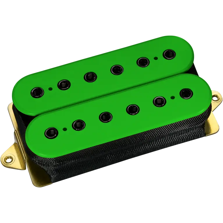 Super Distortion F-Spaced Humbucker Pickup - Green with Black Poles