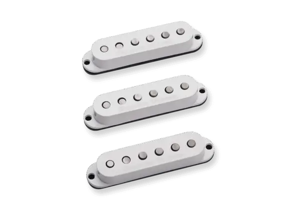 Custom Staggered Strat Pickup Set - White Cover (Lefty)