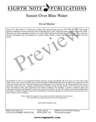 Sunset Over Blue Water - Marlatt - Woodwind Quintet (Flexible)