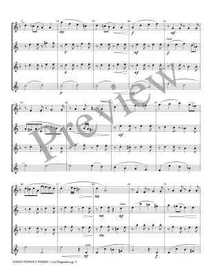 Songs Without Words Op. 38 No. 2: Lost Happiness - Mendelssohn/Gassi - Saxophone Quartet