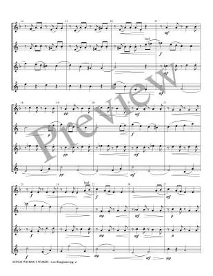 Songs Without Words Op. 38 No. 2: Lost Happiness - Mendelssohn/Gassi - Saxophone Quartet