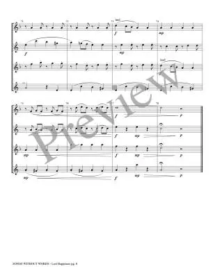 Songs Without Words Op. 38 No. 2: Lost Happiness - Mendelssohn/Gassi - Saxophone Quartet