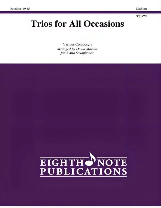 Trios for All Occasions - Marlatt - Alto Sax - Book