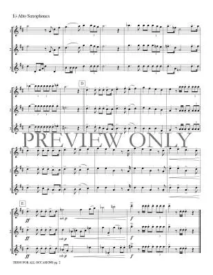 Trios for All Occasions - Marlatt - Alto Sax - Book