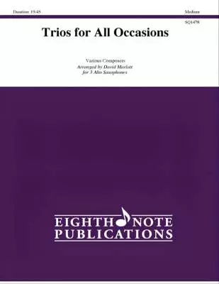 Eighth Note Publications - Trios for All Occasions - Marlatt - Alto Sax - Book