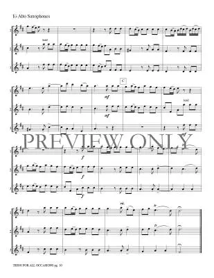 Trios for All Occasions - Marlatt - Alto Sax - Book