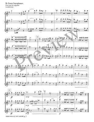 Trios for All Occasions - Marlatt - Tenor Sax - Book