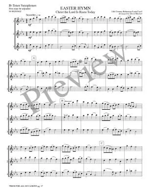 Trios for All Occasions - Marlatt - Tenor Sax - Book