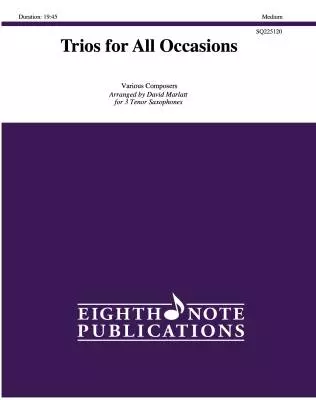Eighth Note Publications - Trios for All Occasions - Marlatt - Tenor Sax - Book