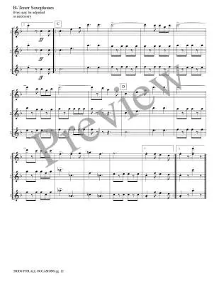 Trios for All Occasions - Marlatt - Tenor Sax - Book