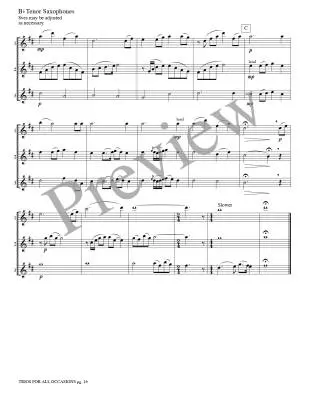 Trios for All Occasions - Marlatt - Tenor Sax - Book
