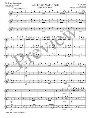 Trios for All Occasions - Marlatt - Tenor Sax - Book