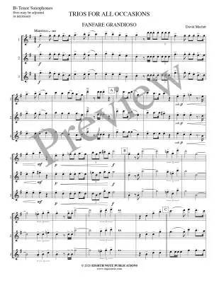 Trios for All Occasions - Marlatt - Tenor Sax - Book
