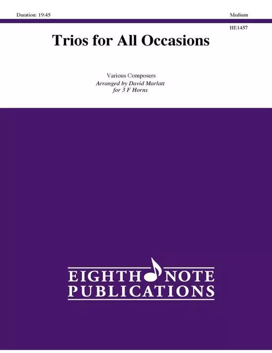 Trios for All Occasions - Marlatt - French Horn - Book