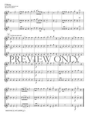 Trios for All Occasions - Marlatt - French Horn - Book