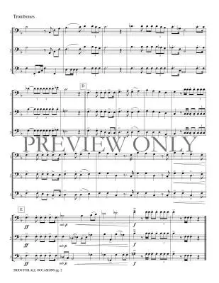 Trios for All Occasions - Marlatt - Trombone - Book