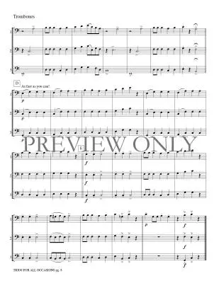 Trios for All Occasions - Marlatt - Trombone - Book