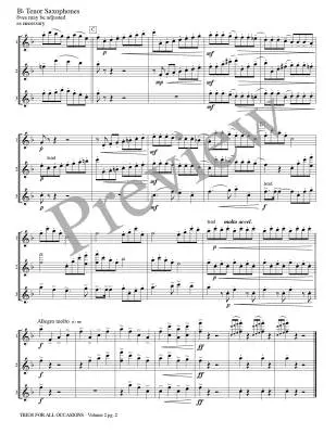 Trios for All Occasions, Vol.2 - Marlatt - Tenor Sax - Book