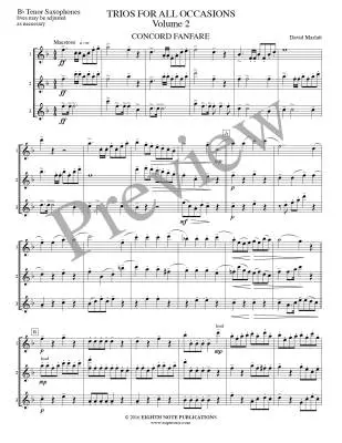 Trios for All Occasions, Vol.2 - Marlatt - Tenor Sax - Book