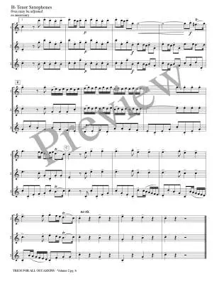 Trios for All Occasions, Vol.2 - Marlatt - Tenor Sax - Book