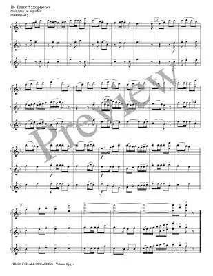 Trios for All Occasions, Vol.2 - Marlatt - Tenor Sax - Book