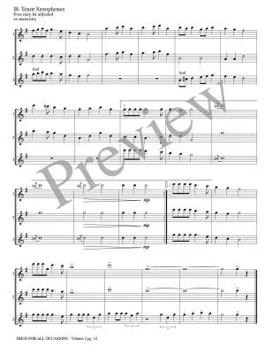 Trios for All Occasions, Vol.2 - Marlatt - Tenor Sax - Book