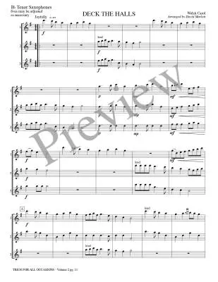 Trios for All Occasions, Vol.2 - Marlatt - Tenor Sax - Book