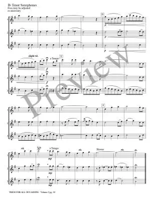 Trios for All Occasions, Vol.2 - Marlatt - Tenor Sax - Book