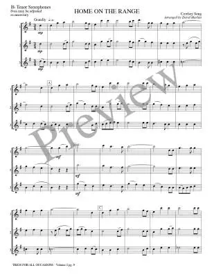 Trios for All Occasions, Vol.2 - Marlatt - Tenor Sax - Book