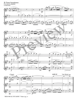 Trios for All Occasions, Vol.2 - Marlatt - Tenor Sax - Book