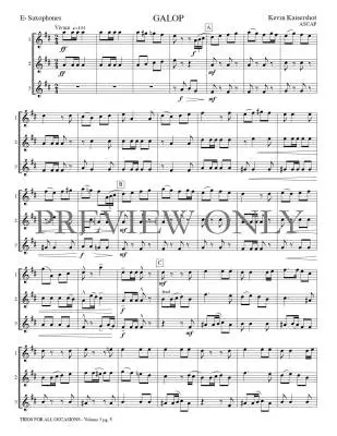 Trios for All Occasions, Volume 3 - Kaisershot - Alto Sax - Book