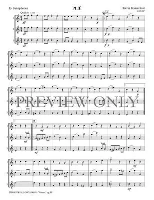 Trios for All Occasions, Volume 3 - Kaisershot - Alto Sax - Book