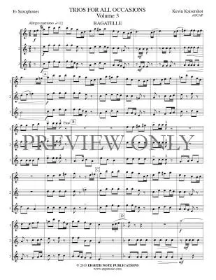 Trios for All Occasions, Volume 3 - Kaisershot - Alto Sax - Book