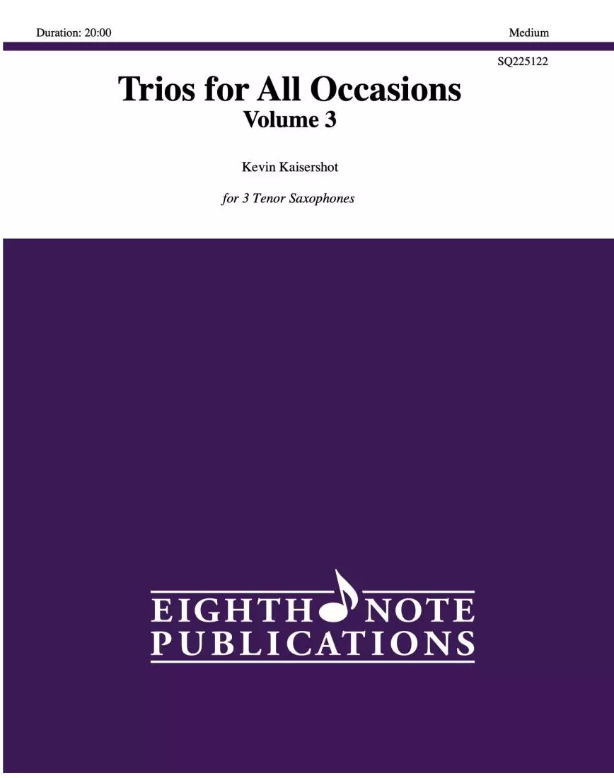 Trios for All Occasions, Volume 3 - Kaisershot - Tenor Sax - Book