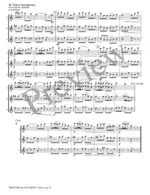 Trios for All Occasions, Volume 3 - Kaisershot - Tenor Sax - Book