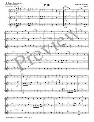 Trios for All Occasions, Volume 3 - Kaisershot - Tenor Sax - Book